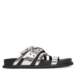 Klapki Tamaris. Szare klapki damskie Tamaris, bez wzorów, bez obcasa, bez zapięcia. Za 319.99 zł.