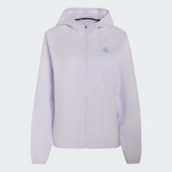 Kurtka adi365 Running Essentials. Fioletowe kurtki sportowe damskie Adidas, s, bez wzorów, z materiału, bez ramiączek, bez kaptura, do biegania. Za 299.00 zł.
