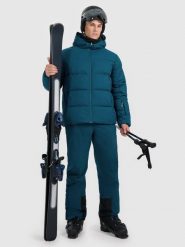 4F Spodnie narciarskie membrana 5000 męskie - granatowe XL. Niebieskie spodnie sportowe męskie 4F, m, bez wzorów, z materiału, narciarskie. Za 299.99 zł.