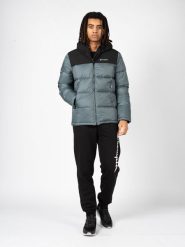 Champion Kurtka "Down Jacket" | 218080 | Mężczyzna | Czarny, Zielony. Czarne kurtki męskie Champion, m, bez wzorów, z poliamidu, eleganckie, z kapturem. W wyprzedaży za 409.00 zł.