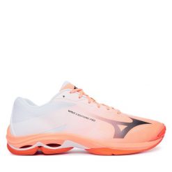 Buty halowe Mizuno. Pomarańczowe buty sportowe męskie Mizuno, bez wzorów, bez zapięcia, mizuno wave. Za 539.99 zł.