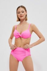 Dół od bikini high waist różowy. Czerwone stroje kąpielowe damskie MOODO, m, bez wzorów, z elastanu. W wyprzedaży za 17.99 zł.