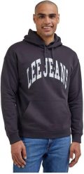LEE VARSITY HOODIE MĘSKA BLUZA Z KAPTUREM LOGO WASHED BLACK LL80RFON. Czarne bluzy sportowe męskie Lee, na jesień, l, bez wzorów, z bawełny, z kapturem, na fitness i siłownię. Za 179.99 zł.