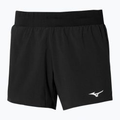 Spodenki damskie Mizuno Alpha 4.5. Czarne szorty damskie Mizuno, bez wzorów, sportowe. Za 79.99 zł.