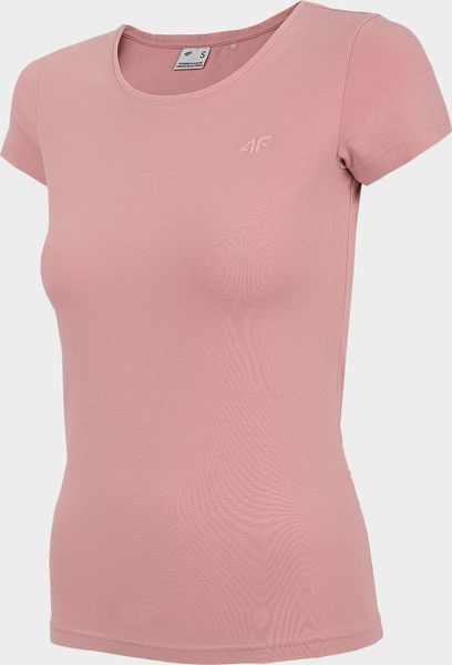 4f Koszulka damska H4Z22-TSD350 Jasny róż r.S. Czerwone bluzki damskie 4F, s, bez wzorów, bez kołnierzyka, bez ramiączek. Za 48.60 zł.