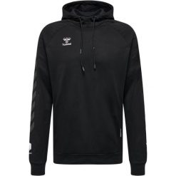 Bawełniana bluza z kapturem Hummel Move Grid. Czarne bluzy męskie Hummel, s, bez wzorów, z bawełny, sportowe, bez ramiączek, z kapturem. Za 251.50 zł.