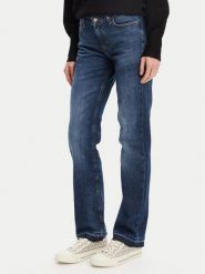 Guess Jeansy W5YA0R D5QP4 Niebieski Regular Fit. Niebieskie jeansy damskie Guess, z aplikacjami, z bawełny. Za 369.99 zł.
