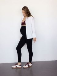 Bawełniane legginsy z wysokim stanem - czarny. Czarne legginsy damskie Reserved, bez wzorów, z bawełny. Za 89.99 zł.