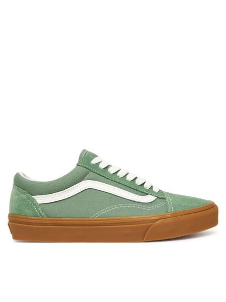 Vans Tenisówki Old Skool VN000D9Y17P1 Zielony. Zielone trampki i tenisówki damskie Vans, bez wzorów, ze skóry, bez zapięcia. Za 299.99 zł.