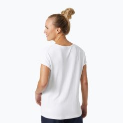 Koszulka damska Helly Hansen Crewline Top. Białe koszulki sportowe damskie Helly Hansen, bez wzorów, bez ramiączek. W wyprzedaży za 209.60 zł.