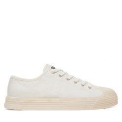 Trampki Polo Ralph Lauren. Białe trampki męskie Polo Ralph Lauren, bez wzorów, bez zapięcia. Za 299.99 zł.