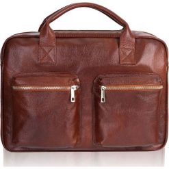 Torba męska skórzana TIZANO TM03 brąz cieniowany. Torby na laptopa damskie TIZANO, bez wzorów, ze skóry. Za 384.00 zł.