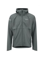 Craft PRO Hydro Jacket 3 M — Wodoszczelna, oddychająca kurtka do biegania –. Szare kurtki męskie Craft, m, bez wzorów, bez kaptura, do biegania. Za 761.00 zł.