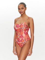 Guess Strój kąpielowy E5GJ21 KCR12 Pomarańczowy. Brązowe stroje kąpielowe damskie Guess, xs, z aplikacjami, z syntetyku. Za 269.99 zł.