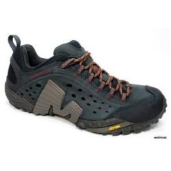 Buty trekkingowe męskie Merrell Intercept. Szare trekkingi męskie Merrell, z gumy, bez zapięcia. Za 629.99 zł.
