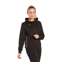 Damska bluza z kapturem Erima Essential Team. Czarne bluzy damskie Erima, na zimę, l, bez wzorów, z bawełny, sportowe, bez ramiączek, z kapturem. Za 232.00 zł.