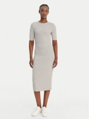 Calvin Klein Jeans Sukienka codzienna LV047D217G Szary Slim Fit. Szare sukienki damskie Calvin Klein Jeans, na co dzień, xl, bez wzorów, z bawełny, bez kołnierzyka, bez ramiączek, proste. Za 329.99 zł.