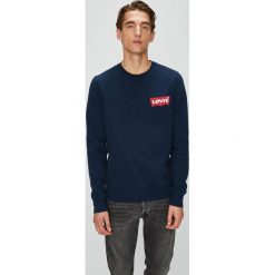 Levi's - Bluza. Niebieskie bluzy męskie Levi's®, m, z aplikacjami, z bawełny, bez kaptura. W wyprzedaży za 189.90 zł.