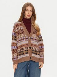 Weekend Max Mara Kardigan Eccelso 2425346062 Brązowy Relaxed Fit. Brązowe kardigany damskie Weekend Max Mara, l, bez wzorów, z syntetyku, bez kołnierzyka. Za 729.99 zł.