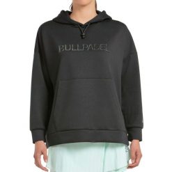 Sudadera Bullpadel Silba Mujer. Czarne bluzy męskie bullpadel, bez wzorów, sportowe, bez ramiączek, bez kaptura. W wyprzedaży za 189.05 zł.