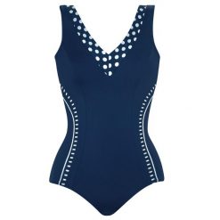 Strój kąpielowy Basic. Niebieskie stroje kąpielowe damskie SUNMARIN, bez wzorów, z elastanu. Za 357.00 zł.