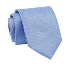 Krawat Błękitny w Paski, Prążki 7 cm, Elegancki, Klasyczny, Męski -ALTIES. Niebieskie krawaty i muchy Alties, bez wzorów, z tkaniny, eleganckie. Za 49.00 zł.