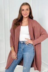 Sweter z rękawami typu nietoperz ciemny różowy. Czerwone swetry nierozpinane damskie KESI, l, bez wzorów, z wełny, bez kołnierzyka, plus size, bez ramiączek. Za 178.78 zł.