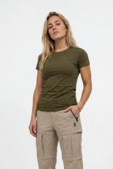 Poederbaas damski T-shirt outdoor SOLX z wełny merino. Białe t-shirty damskie POEDERBAAS, m, bez wzorów, z materiału, bez kołnierzyka, bez ramiączek. Za 242.82 zł.