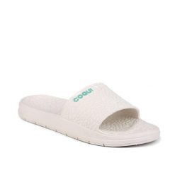 Klapki basenowe damskie Coqui Rune. Białe klapki damskie Coqui, bez wzorów, sportowe, bez obcasa, bez zapięcia. Za 125.99 zł.