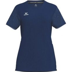T-shirt Erima T&F Wings Function niebieski. Niebieskie t-shirty damskie Erima, bez wzorów, z elastanu, klasyczne, bez kołnierzyka, bez ramiączek. Za 174.50 zł.