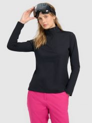 4F Bielizna termiczna ocieplana (góra) damska - czarna S. Czarna bielizna sportowa damska 4F, s, bez wzorów, z materiału. Za 129.99 zł.