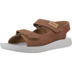 Sandały GEOX J SANDAL LIGHTFLOPPY Brązowy. Brązowe sandały męskie Geox, na lato, bez wzorów, ze skóry, bez zapięcia. Za 186.99 zł.
