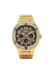Guess Zegarek Duke GW0576G2 Złoty. Żółte, analogowe zegarki męskie Guess, z aplikacjami, złote. Za 789.99 zł.