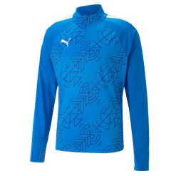 Sweatshirt 1/4 zip Puma teamLIGA Graphic. Niebieskie bluzy męskie Puma, bez wzorów, sportowe, bez ramiączek, bez kaptura. W wyprzedaży za 181.70 zł.