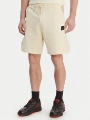 HUGO Szorty materiałowe Despen_RB 50559712 Écru Relaxed Fit. Szorty męskie Hugo, bez wzorów, z bawełny. Za 379.99 zł.