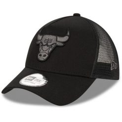 Czapka Trucker New Era NBA Chicago Bulls. Czarne czapki damskie New Era, bez wzorów, z bawełny. Za 143.30 zł.