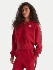 Kappa Bluza Banda Clarise 32261BW Czerwony Regular Fit. Czerwone bluzy damskie Kappa, l, bez wzorów, z bawełny, bez ramiączek, bez kaptura. Za 269.99 zł.