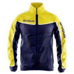 Kurtka Sportowa Givova Asia Unisex Niebiesko-Żółta 3XS. Niebieskie kurtki sportowe damskie Givova, xs, bez wzorów, z nylonu, bez ramiączek, bez kaptura, do piłki nożnej. Za 66.89 zł.