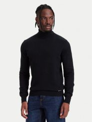 KARL LAGERFELD Golf 655013 564303 Czarny Regular Fit. Czarne swetry męskie KARL LAGERFELD, l, bez wzorów, z bawełny, bez kołnierzyka, bez ramiączek. Za 749.99 zł.