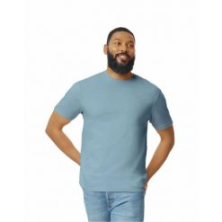 Koszulka Softstyle Dla Dorosłych Unisex. Niebieskie bluzki damskie GILDAN, xl, bez wzorów, sportowe, bez kołnierzyka, bez ramiączek. Za 28.99 zł.