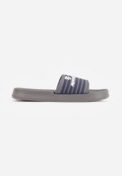 Szare Klapki Sportowe z Piankowego Materiału Thesedice. Szare buty sportowe męskie Born2be, bez wzorów, z dresówki, bez zapięcia. Za 29.99 zł.