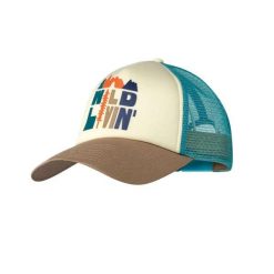 Czapka Trucker Buff Scen. Niebieskie czapki damskie Buff, bez wzorów, z materiału, klasyczne. Za 104.61 zł.