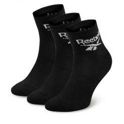 Skarpety długie Reebok. Czarne skarpety męskie Reebok, bez wzorów. Za 44.99 zł.