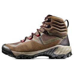 Buty trekkingowe męskie Mammut Sapuen High Gtx. Brązowe buty zimowe męskie Mammut, bez wzorów, z gumy, za kostkę, bez obcasa, bez zapięcia. Za 841.00 zł.