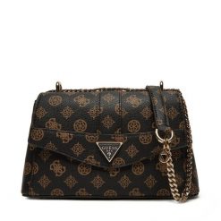 Torebka Guess. Brązowe torebki do ręki damskie Guess, z aplikacjami, bez dodatków. Za 309.99 zł.