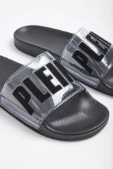 Klapki męskie PHILIPP PLEIN. Klapki męskie Philipp Plein, bez wzorów, bez zapięcia. W wyprzedaży za 827.40 zł.