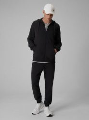 4F Spodnie dresowe joggery męskie - szare L. Szare spodnie sportowe męskie 4F, l, bez wzorów, z dresówki, na fitness i siłownię. Za 149.99 zł.