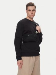 Guess Nerka Milano HMMINY P5214 Czarny. Czarne saszetki i nerki męskie Guess, z aplikacjami, z materiału. Za 189.99 zł.