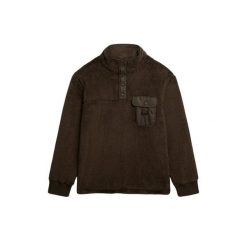 Polarowy sweter z kołnierzem tunisejskim Superdry. Brązowe swetry męskie Superdry, na zimę, m, bez wzorów, z polaru, bez kołnierzyka, bez ramiączek. Za 376.00 zł.