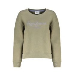 Bluza damska Pepe Jeans Frida. Zielone bluzy damskie Pepe Jeans, l, bez wzorów, z jeansu, eleganckie, bez ramiączek, bez kaptura. Za 339.85 zł.